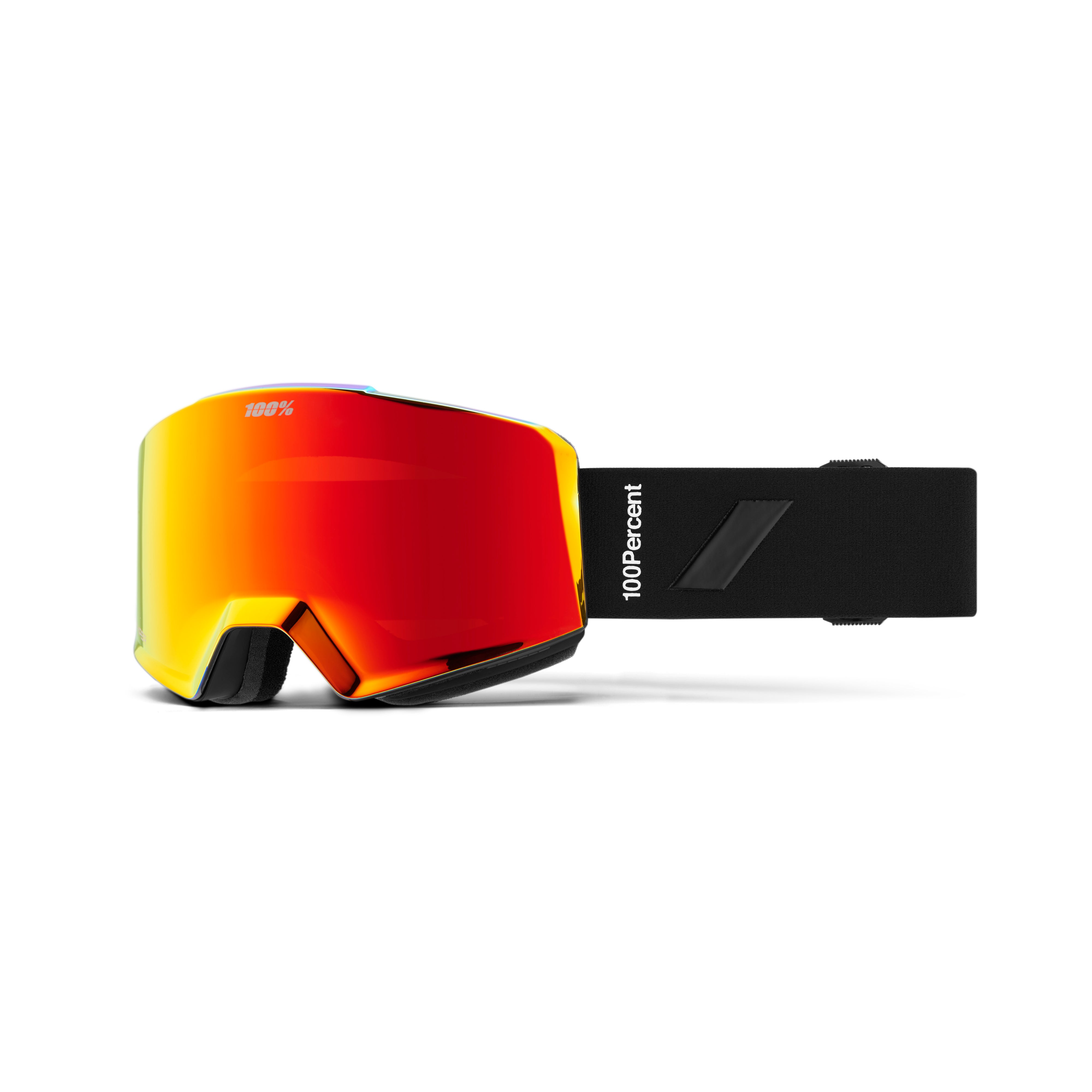 100%]NORG AF HiPER Goggle Black/Red - Mirror Red Lens | ONYSPO